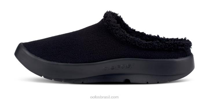 preto OOFOS mule masculina oocoozie 62V2161
