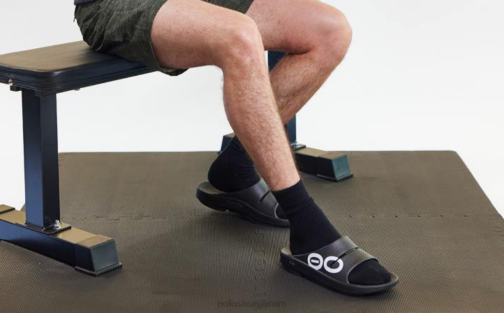 Preto branco OOFOS sandália esportiva ooahh masculina 62V2110