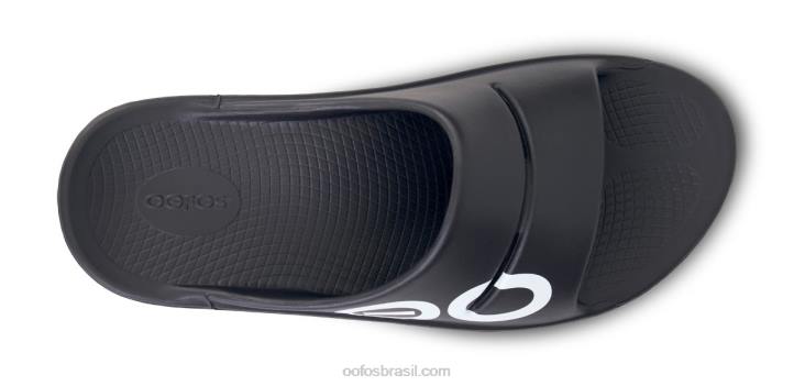 Preto branco OOFOS sandália esportiva ooahh masculina 62V2110