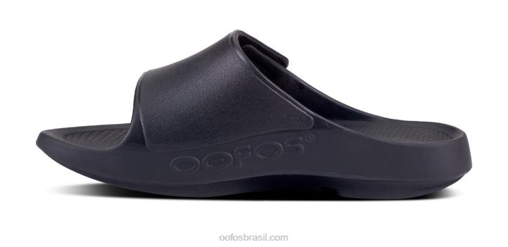 Preto fosco OOFOS sandália masculina ooahh esporte flex 62V2129