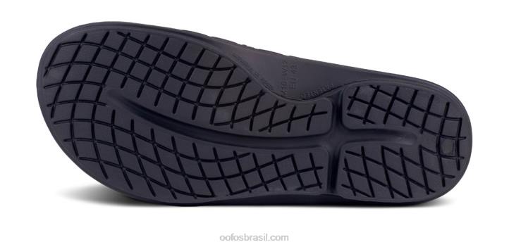 Preto fosco OOFOS sandália masculina ooahh esporte flex 62V2129