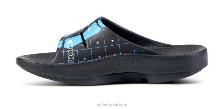 esqueleto bauer OOFOS sandália masculina ooahh slide limitada 62V2124