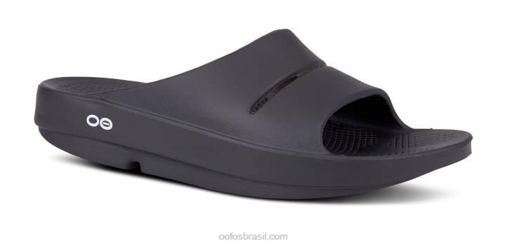 preto OOFOS sandália masculina ooahh slide 62V2127