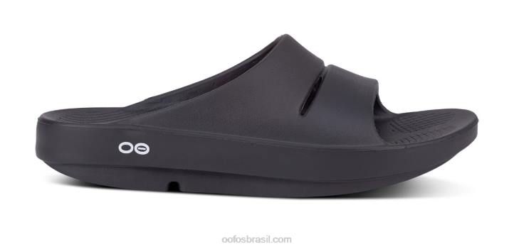 preto OOFOS sandália masculina ooahh slide 62V2127