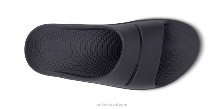 preto OOFOS sandália masculina ooahh slide 62V2127