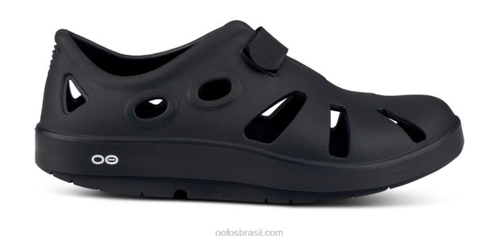 preto OOFOS sandália masculina oocandoo 62V2141