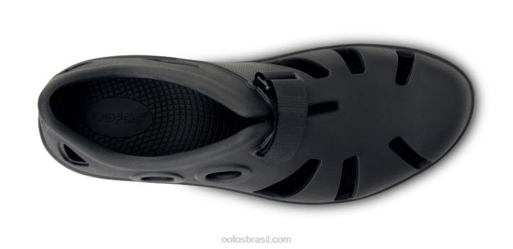 preto OOFOS sandália masculina oocandoo 62V2141