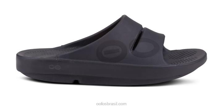 preto fosco OOFOS sandália esportiva ooahh masculina 62V2130