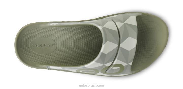 sábio fractal OOFOS sandália masculina ooahh slide limitada 62V2114