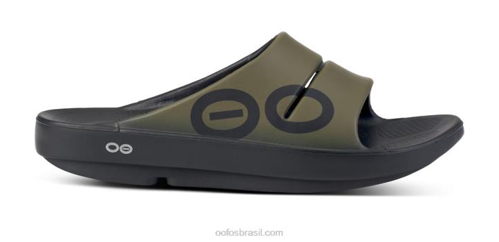 verde tático OOFOS sandália esportiva ooahh masculina 62V2112