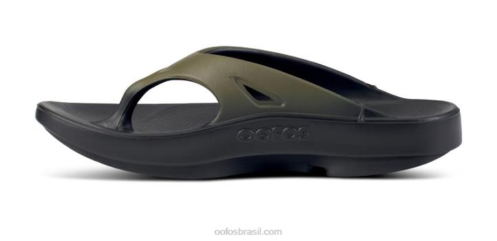 verde tático OOFOS sandália esportiva ooriginal masculina 62V2111