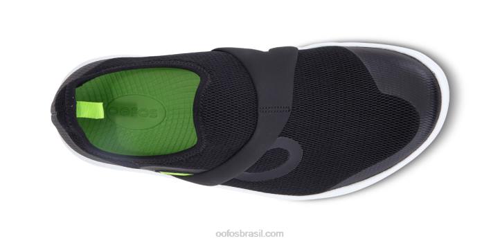 Branco preto OOFOS sapato baixo masculino oomg 62V2151