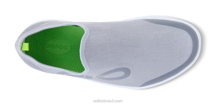 branco cinza OOFOS sapato baixo masculino oomg eezee 62V2153