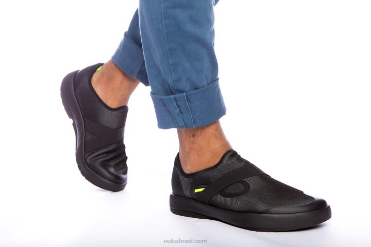 preto cinza OOFOS sapato baixo de fibra oomg masculino 62V2150