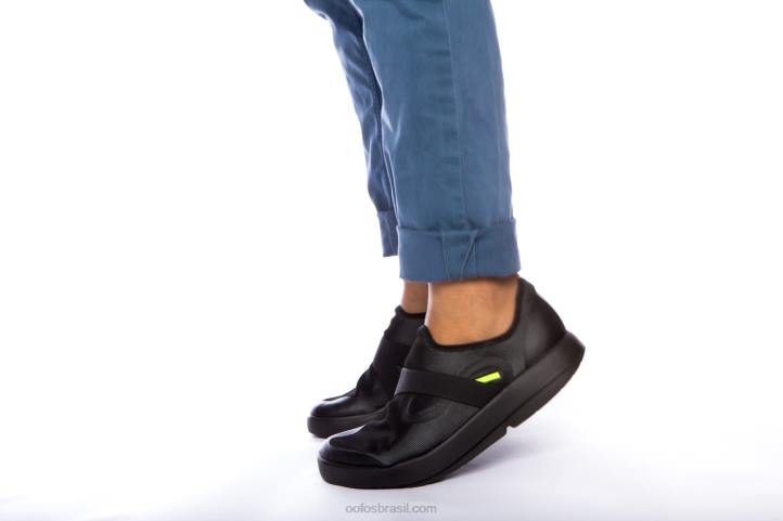 preto cinza OOFOS sapato baixo de fibra oomg masculino 62V2150