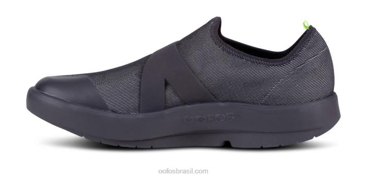 preto cinza OOFOS sapato baixo de fibra oomg masculino 62V2150