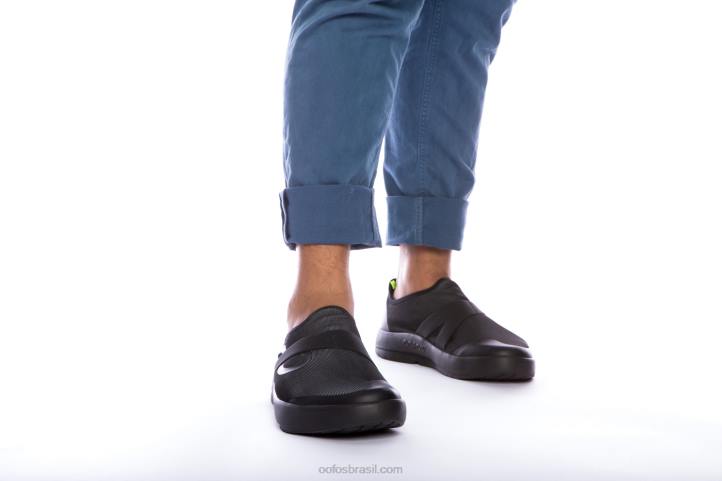 preto cinza OOFOS sapato baixo de fibra oomg masculino 62V2150