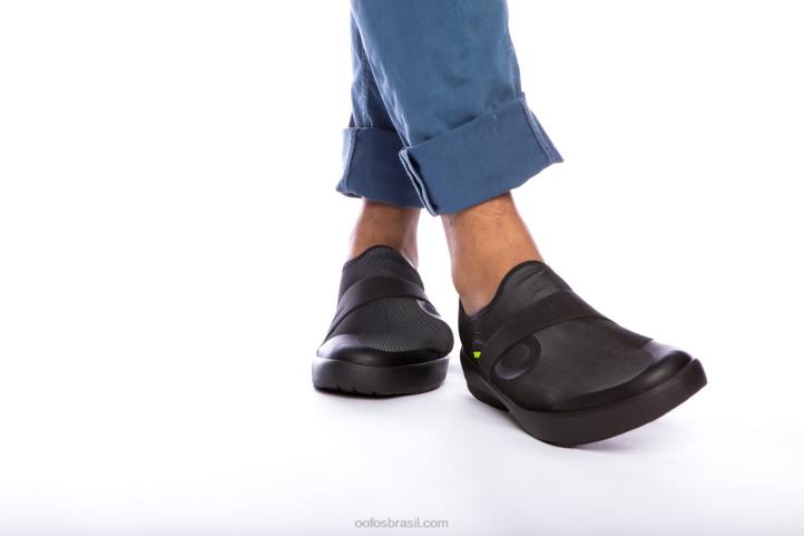 preto cinza OOFOS sapato baixo de fibra oomg masculino 62V2150