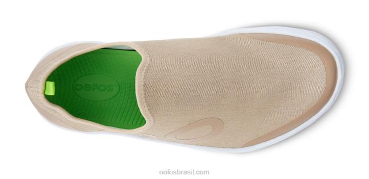 taupe branco OOFOS sapato baixo masculino oomg eezee 62V2154