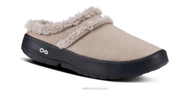 Pardo OOFOS sapato mule oocoozie feminino 62V2105