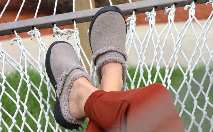 Pardo OOFOS sapato mule oocoozie feminino 62V2105