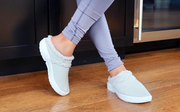 cinza claro OOFOS sapato mule oocoozie feminino 62V2106