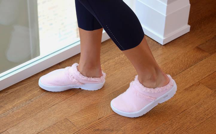 rosa OOFOS sapato mule oocoozie feminino 62V2107