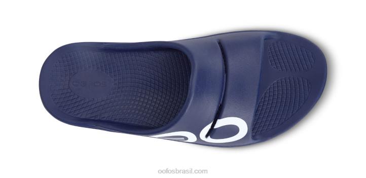 branco marinho OOFOS sandália feminina ooahh esporte slide 62V253