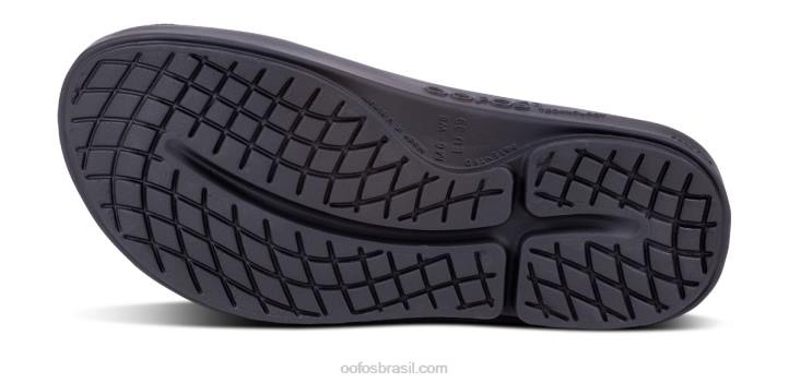 café com leite OOFOS sandália feminina ooahh luxe slide 62V237