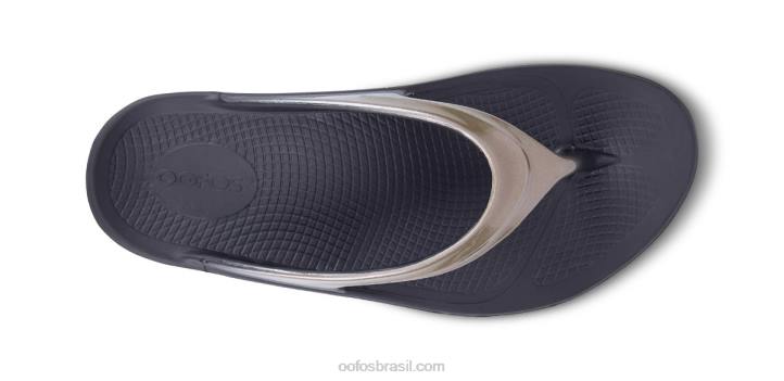 café com leite OOFOS sandália feminina oolala luxe 62V231