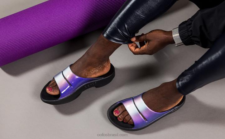 calipso OOFOS sandália feminina ooahh luxe slide 62V233