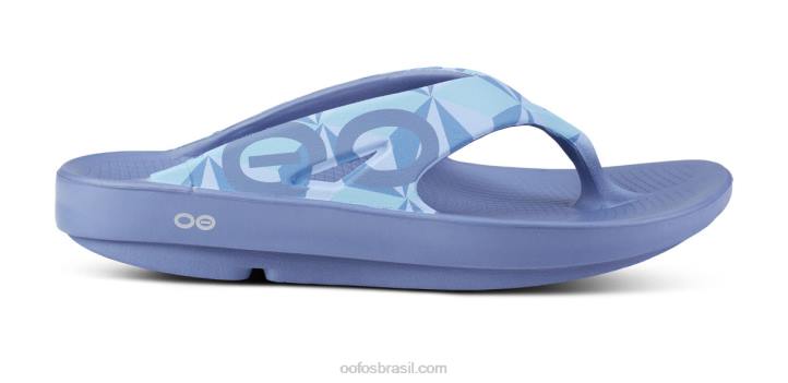 gota de água fractal OOFOS sandália limitada feminina ooriginal 62V26