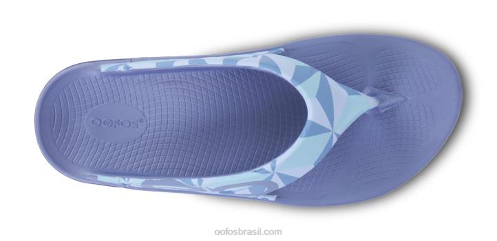 gota de água fractal OOFOS sandália limitada feminina ooriginal 62V26