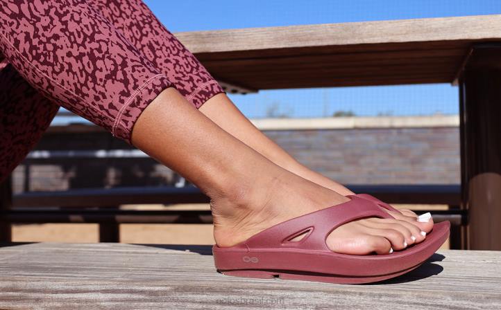 marte vermelho OOFOS sandália ooriginal feminina 62V259