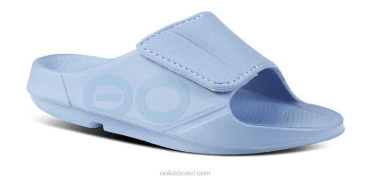 netuno azul OOFOS sandália feminina ooahh esporte flex 62V215