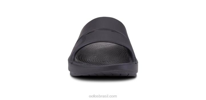 preto fosco OOFOS sandália feminina ooahh esporte slide 62V244
