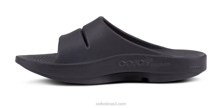 preto fosco OOFOS sandália feminina ooahh esporte slide 62V244