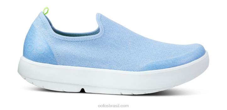 lavagem azul OOFOS sapato baixo feminino oomg eezee 62V275