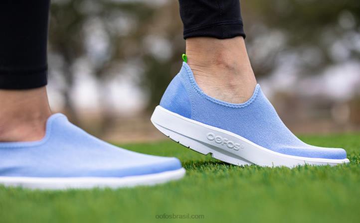 lavagem azul OOFOS sapato baixo feminino oomg eezee 62V275