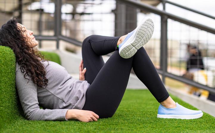 lavagem azul OOFOS sapato baixo feminino oomg eezee 62V275