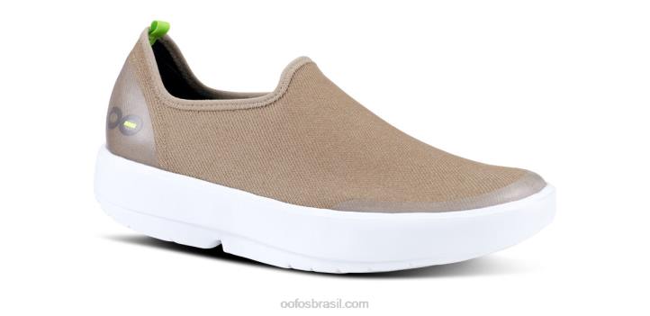 taupe branco OOFOS sapato baixo feminino oomg eezee 62V282