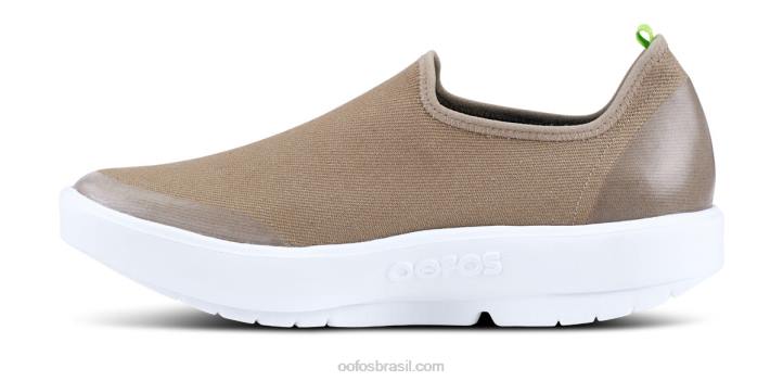 taupe branco OOFOS sapato baixo feminino oomg eezee 62V282