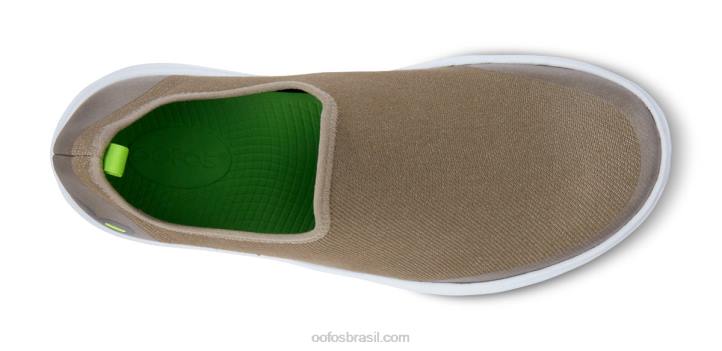 taupe branco OOFOS sapato baixo feminino oomg eezee 62V282