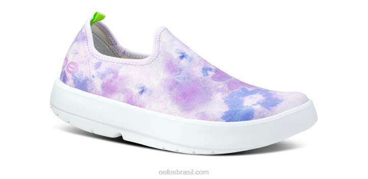 tie dye lavanda OOFOS sapato baixo feminino oomg eezee 62V274