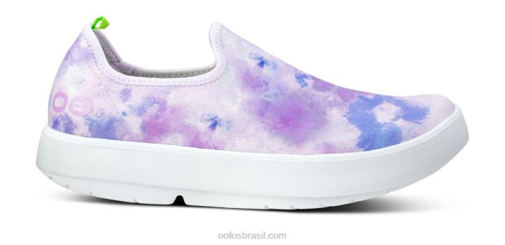 tie dye lavanda OOFOS sapato baixo feminino oomg eezee 62V274