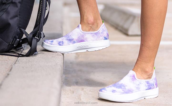 tie dye lavanda OOFOS sapato baixo feminino oomg eezee 62V274
