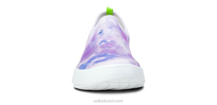 tie dye lavanda OOFOS sapato baixo feminino oomg eezee 62V274