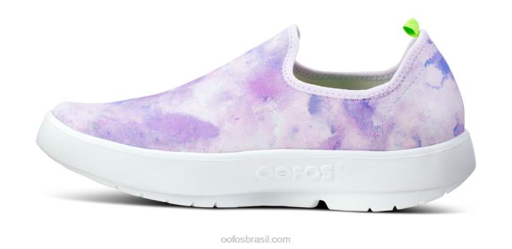 tie dye lavanda OOFOS sapato baixo feminino oomg eezee 62V274