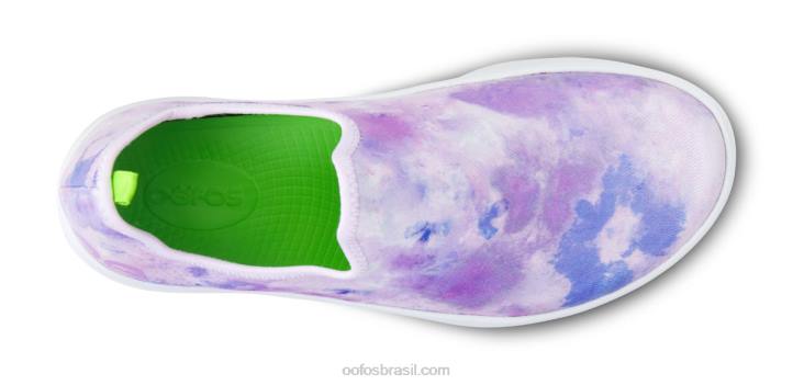 tie dye lavanda OOFOS sapato baixo feminino oomg eezee 62V274