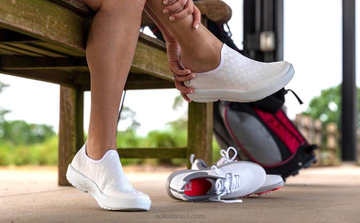 verificador branco OOFOS sapato baixo feminino oomg eezee 62V290
